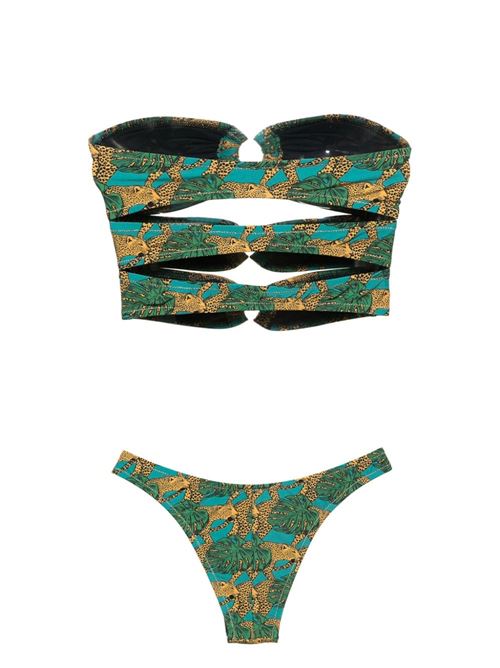 Beachwear forest green/multicolour stretch-design Reina Olga | CAGE BIKINI SETPRINTJUNGLE FEVER